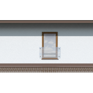 Balkon francuski 220x100 cm przezroczysty